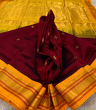KSC - Oily Maroon/Yellow Korvai