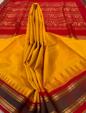 KSC - Mango Yellow/Red Korvai