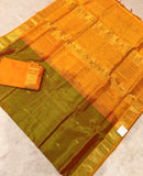 KSC - Double shaded Vendhaya Green with Mustard Yellow