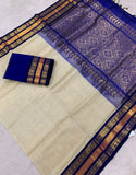 KSC - Parmesan Cheese Off White/Royal Blue Korvai Kottadi