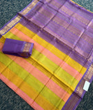 KSC - Multi Color Casatta with Lavender Korvai