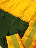 KSC - Double shaded Kanchana Green with Yellow Korvai