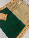 KSC - Double shaded Karpagam Pachai/Sandalwood Beige Korvai