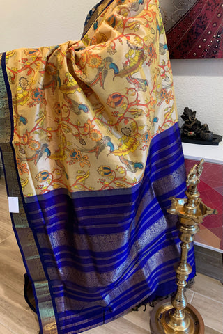 PKSC - Golden Beige/Navy Blue Korvai