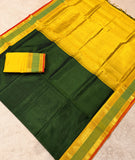 KSC - Double shaded Kanchana Green with Yellow Korvai