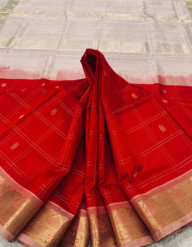 KSC - Scarlet Red with Ivory Kattam