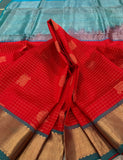 KSC - Sindhoor Red with Blue Kottadi