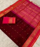 KSC - Double shaded Maroonish Brown with Kangambara Orange