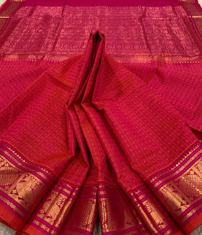 KSC - Double Shaded Reddish Pink with Hot Pink Lakshadeepam