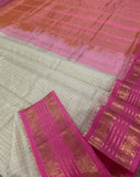 KSC - Ivory/Baby Pink zari Kottadi