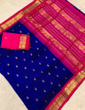 KSC - Royal Blue/Pattu Rose Korvai