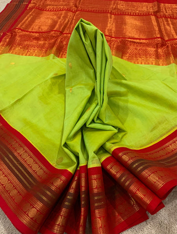 KSC - Parrot Green/Chilli Red Korvai