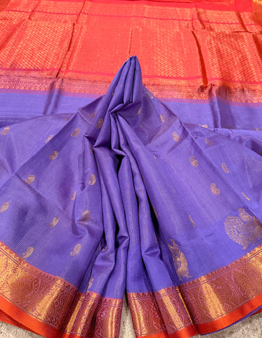 KSC - Double shaded Lavender with Orange Vaira Oosi buttis
