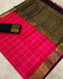 KSC - Double shaded Mittai Pink with Black Kattam