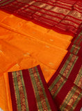KSC - Double shaded Kesar Mango Yellow/Chilli Red Korvai