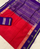 KSC - Scarlet Red/Blue Korvai Kottadi