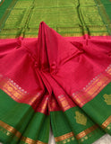 KSC - French Rose Pink/Green Korvai Kottadi