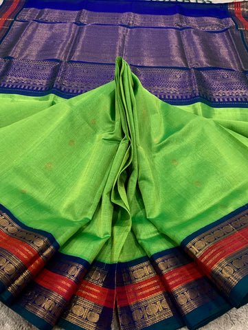 KSC - Mint Green with Mayil kazhuthu Korvai