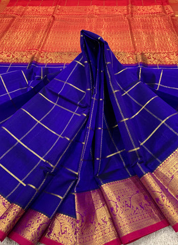 KSC - Royal Blue with Chilli Red Kattam