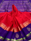 KSC - Scarlet Red/Blue Korvai Kottadi