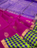 KSC - Deep Magenta/Blue Korvai