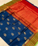 KSC - Double shaded Slate Blue/Maroon Korvai