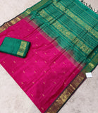 KSC - Double shaded Pattu Rose with Green