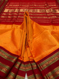 KSC - Double shaded Kesar Mango Yellow/Chilli Red Korvai