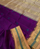 KSC - Double shaded Kathiripoo Purple/Sandalwood Beige Korvai