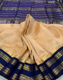 KSC - Golden Beige with Midnight Blue Korvai
