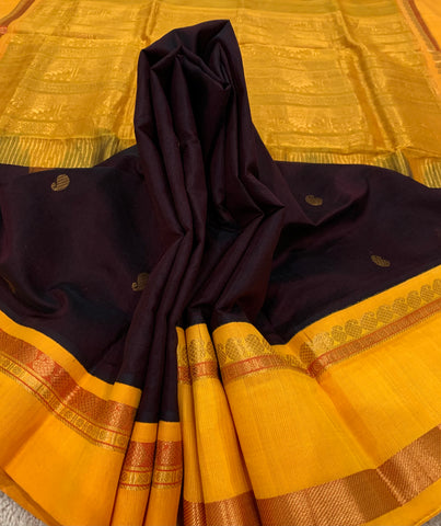 KSC - Coffee Brown/Mango Yellow Korvai
