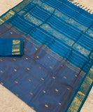 KSC - Greyish Blue with Peacock Blue Kattam