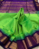 KSC - Double shaded Lyril Green with Violet Korvai