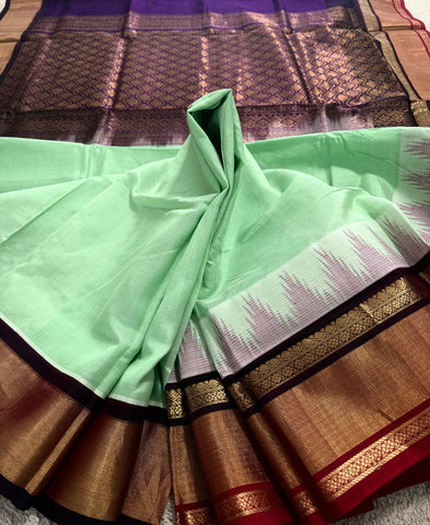 KSC - Mint Green with Eggplant Korvai