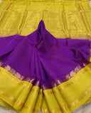 KSC - Double shaded Iris Purple/Canary Yellow Korvai Kottadi