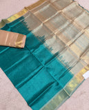 KSC - Double shaded Sea Green with Ivory Beige Kattam