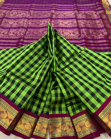KSC - Green/Black Kattam with Vadamalli Korvai