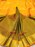 KSC - Double shaded Vendhaya Green with Mustard Yellow
