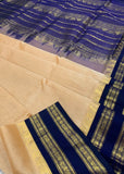 KSC - Golden Beige with Midnight Blue Korvai