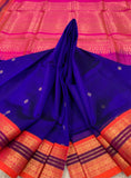 KSC - Double shaded Royal Blue/Hot Pink Korvai