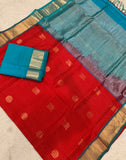 KSC - Sindhoor Red with Blue Kottadi