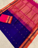 KSC - Double shaded Royal Blue/Hot Pink Korvai