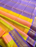KSC - Multi Color Casatta with Lavender Korvai