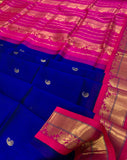 KSC - Royal Blue/Pattu Rose Korvai