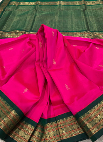 KSC - Pattu Rose with Emerald Green
