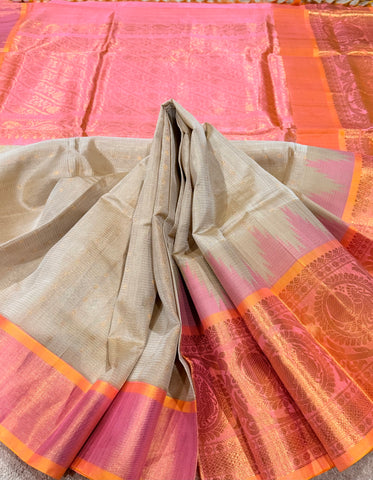 KSC - Double shaded Kumaran with Peach Korvai