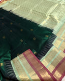 KSC - Double shaded Bottle Green with Sage Green Korvai