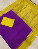 KSC - Double shaded Iris Purple/Canary Yellow Korvai Kottadi