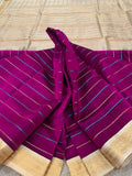 KSC - Double shaded Magenta with Beige Korvai Veldaari