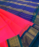 KSC - Double shaded Pink with Mayil kazhuthu Korvai